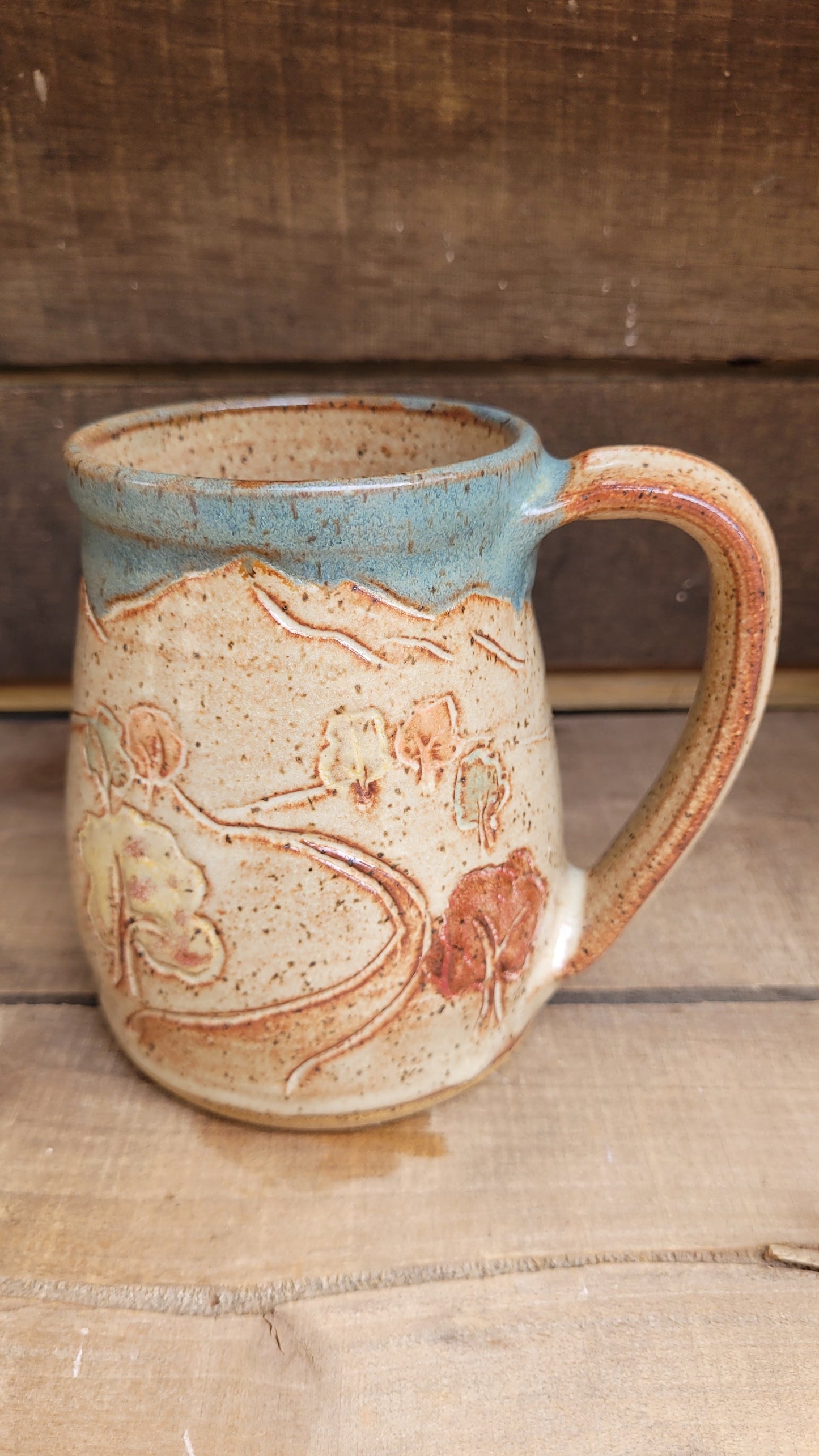 Mountain Thrown Autumn Color Mug #1 18oz