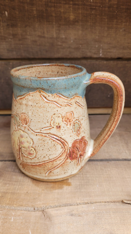 Mountain Thrown Autumn Color Mug #1 18oz