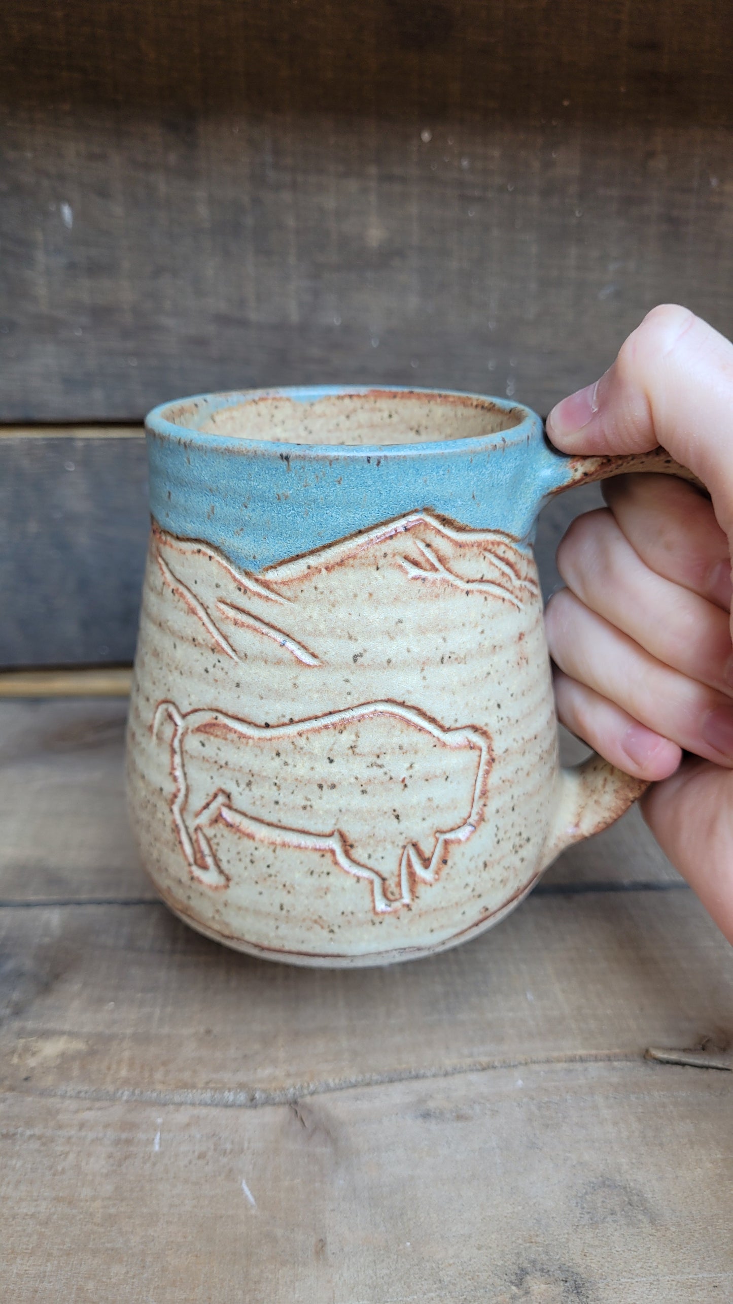 Mountain Thrown Buffalo Mountain Mug #2 14oz