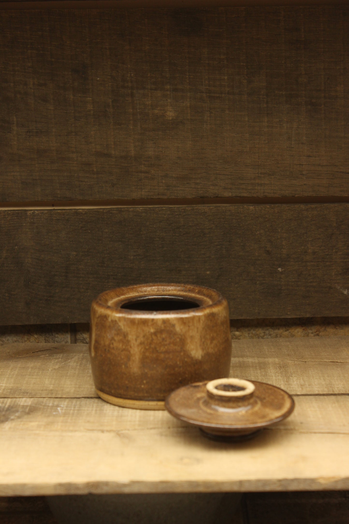 Cacao Wheelthrown Salt Cellar