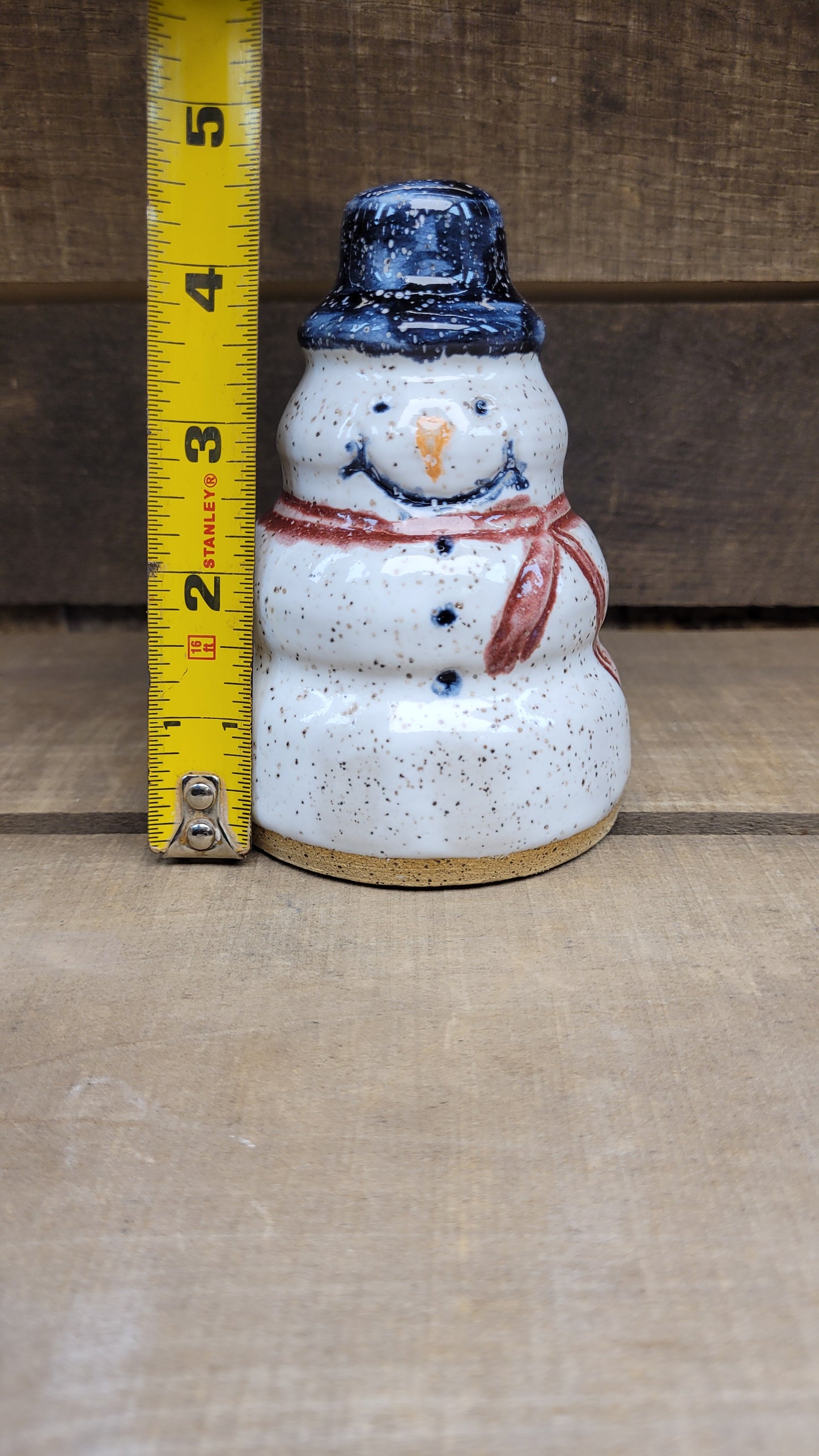 Wheelthrown Hollow Snowman #1