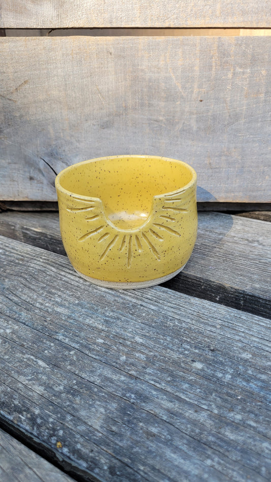 Yellow Speckled Sunshine Basting Bowl