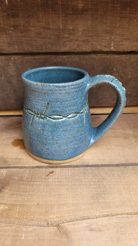 Mountain Thrown Denim Barbed Wire Mug 13oz