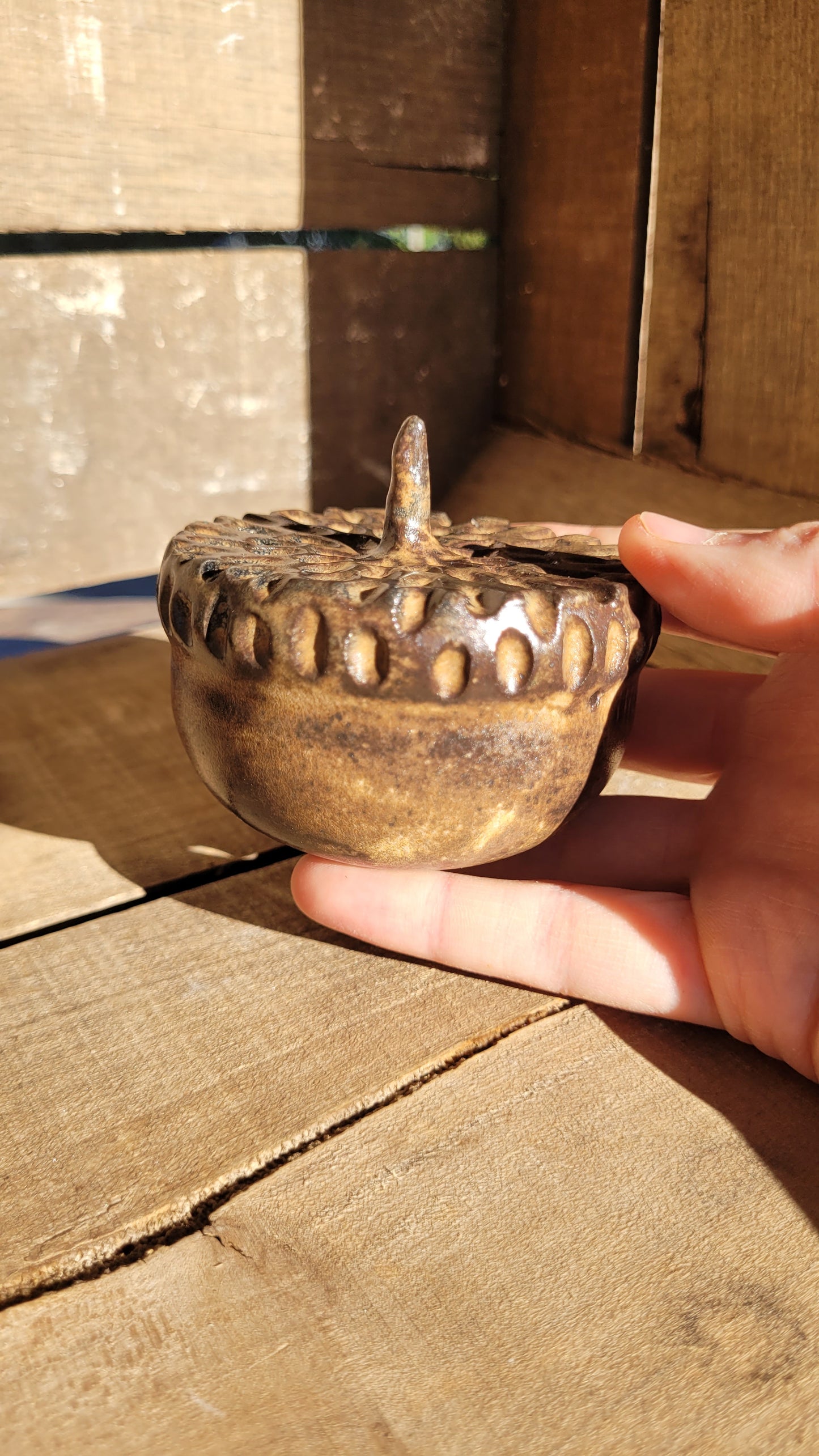 Wheelthrown Hollow Acorn 25-678