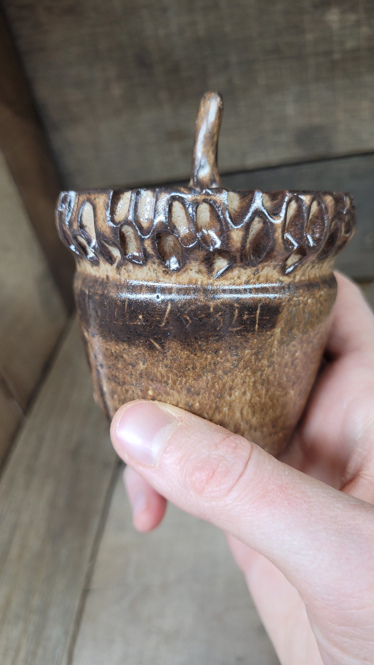 Cacao Wheelthrown Hollow Acorn 25-824