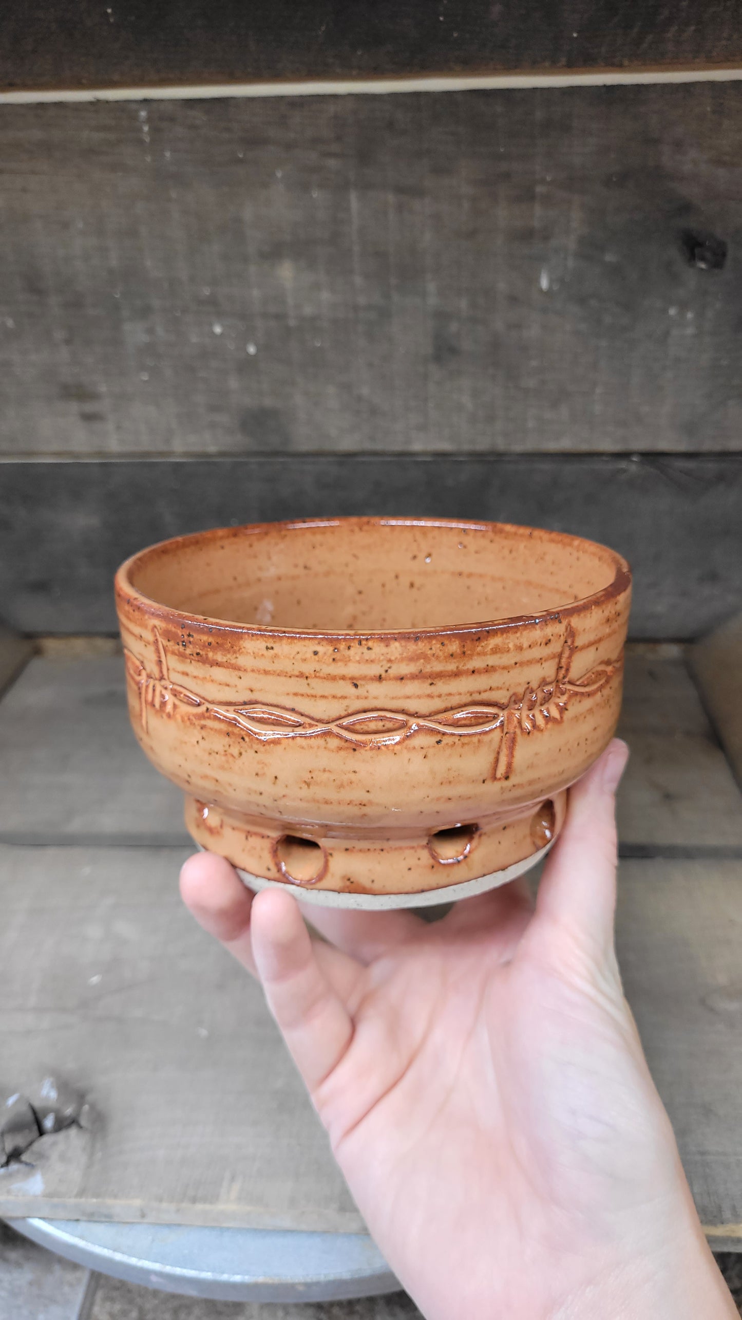 Orange Barbed Wire Berry Bowl