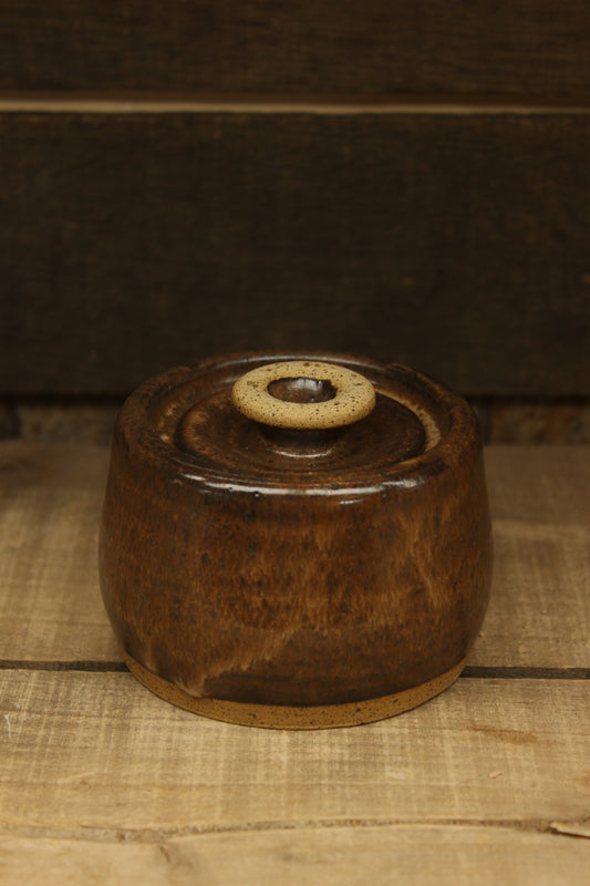 Cacao Wheelthrown Salt Cellar