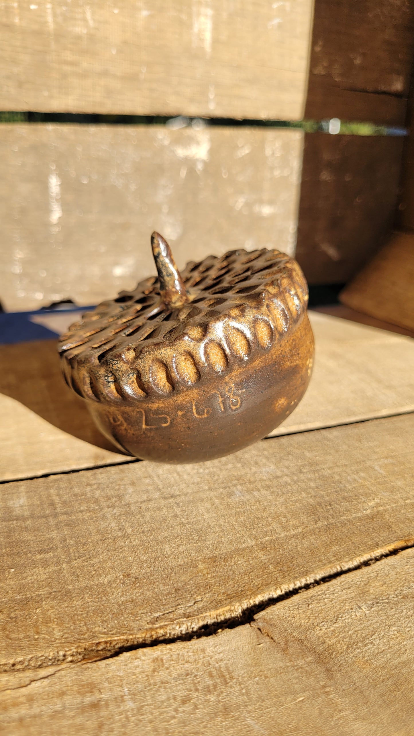 Wheelthrown Hollow Acorn 25-678