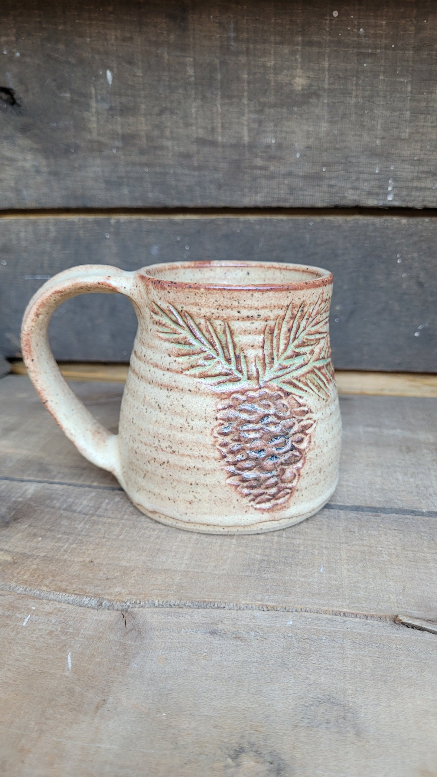 Mountain Thrown Pine Bough Mug #2 10oz