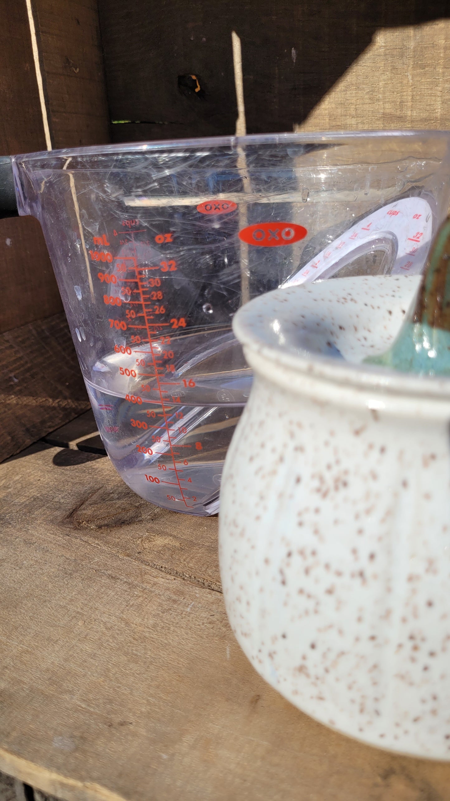 Speckled White Pumpkin Jar