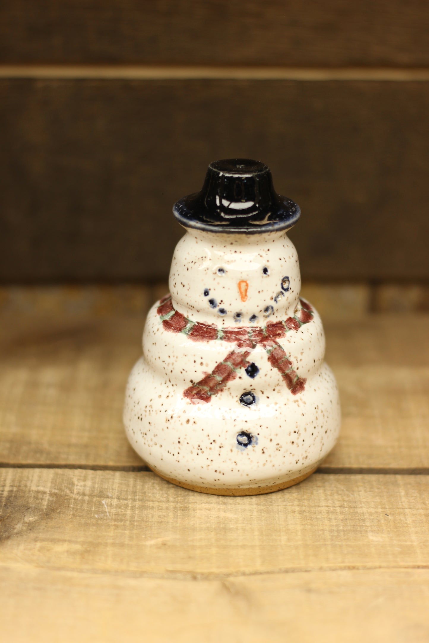 Wheelthrown Hollow Snowman