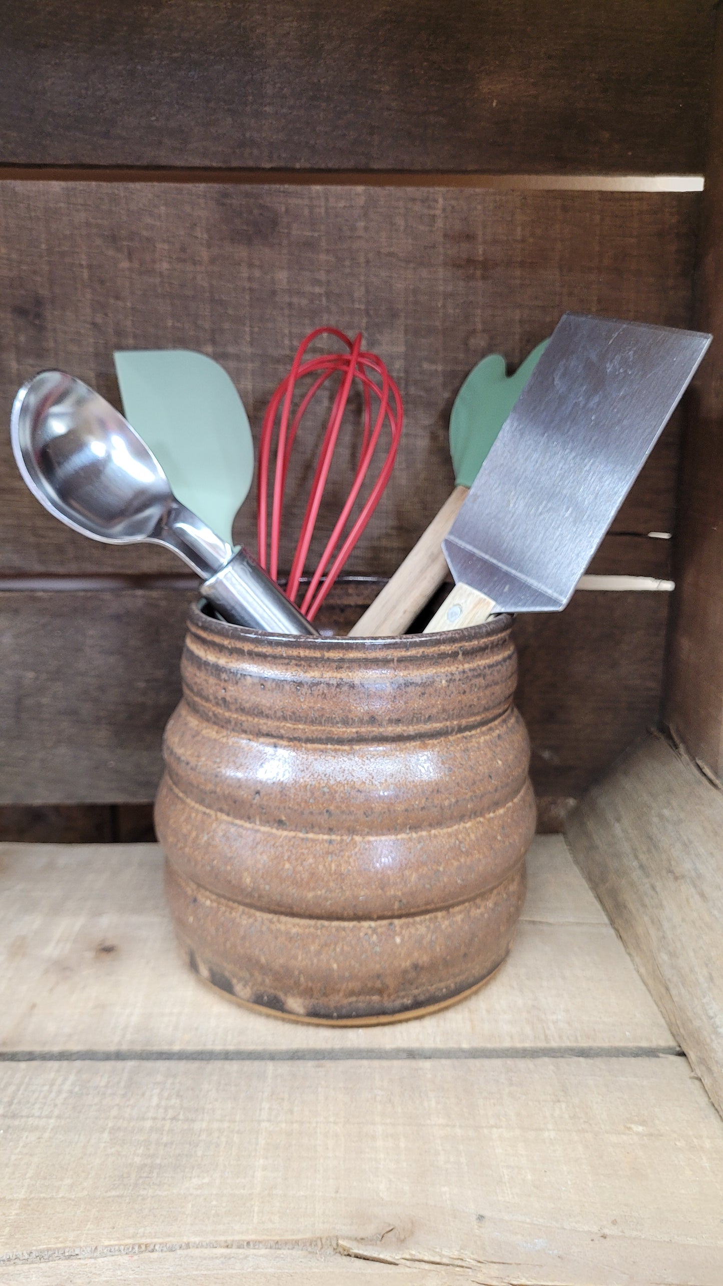 Cacao Bubble Mini Utensil Crock