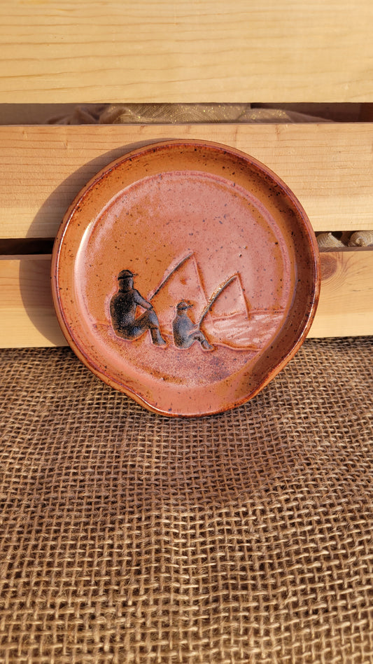 Sunset Fishing Silhouette Spoonrest