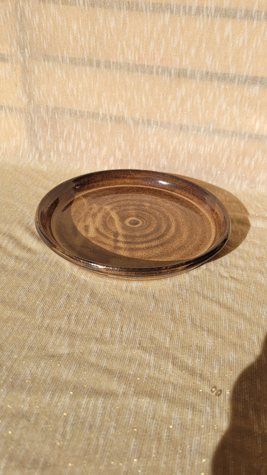 Cocoa Swirl Wheelthrown Plate