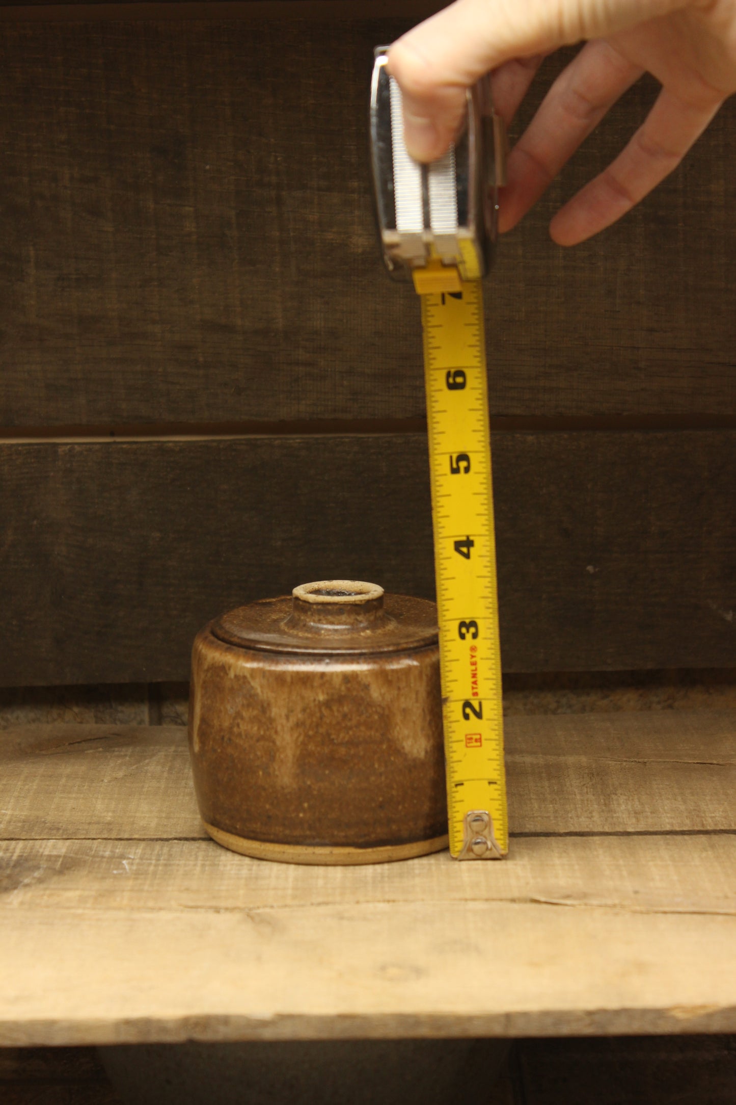 Cacao Wheelthrown Salt Cellar