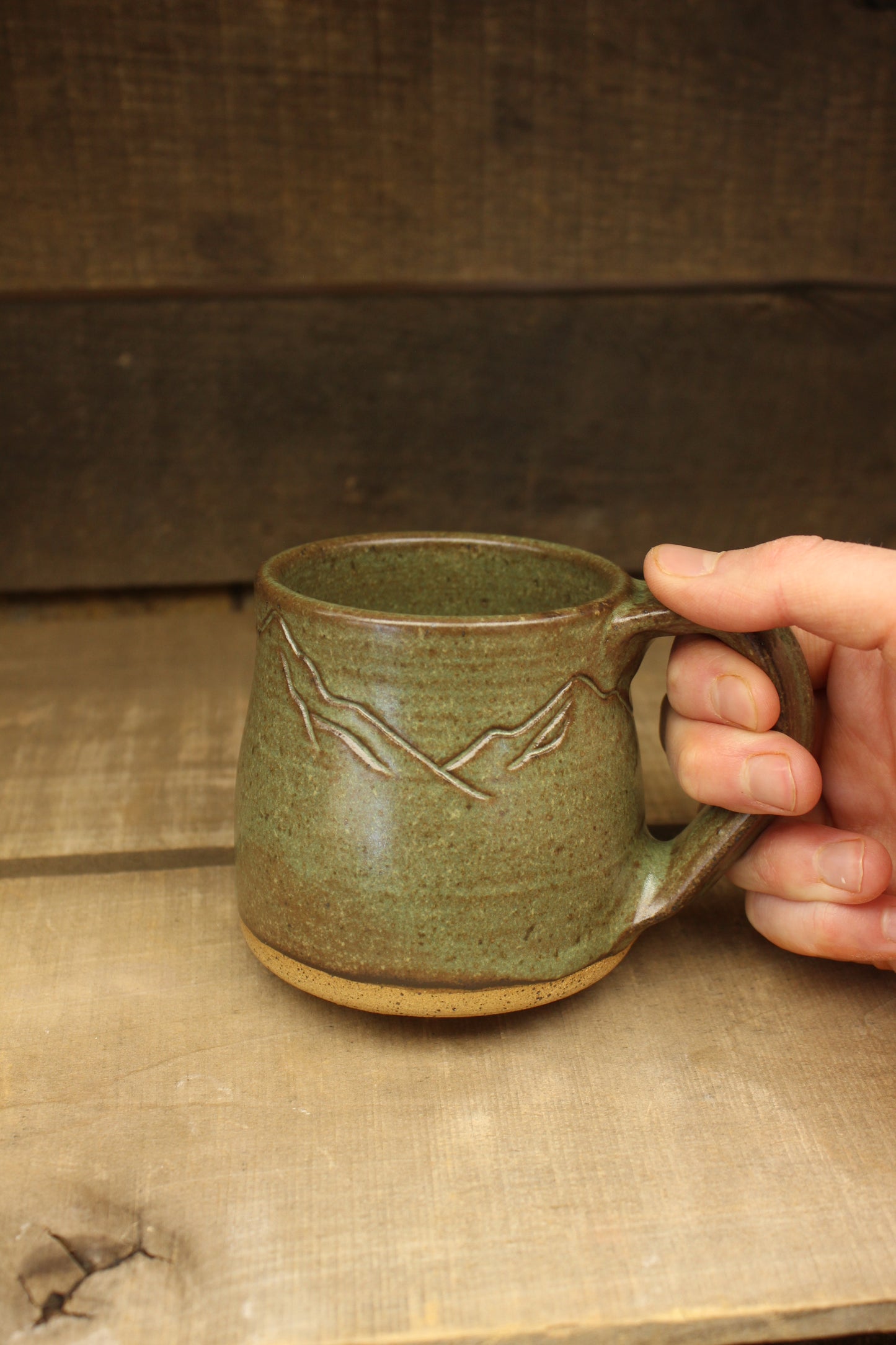Green Mini Mountain Mug 9oz