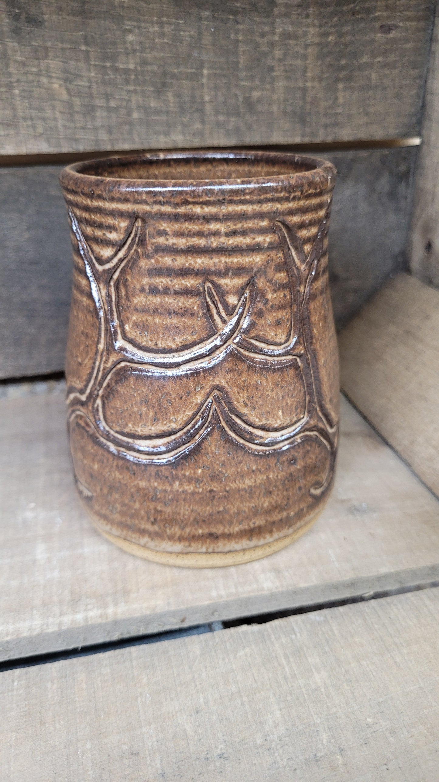 Mountain Thrown Brown Elk Antler Tumbler #2 14oz