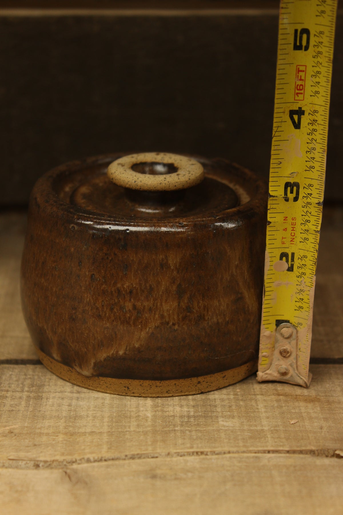 Cacao Wheelthrown Salt Cellar