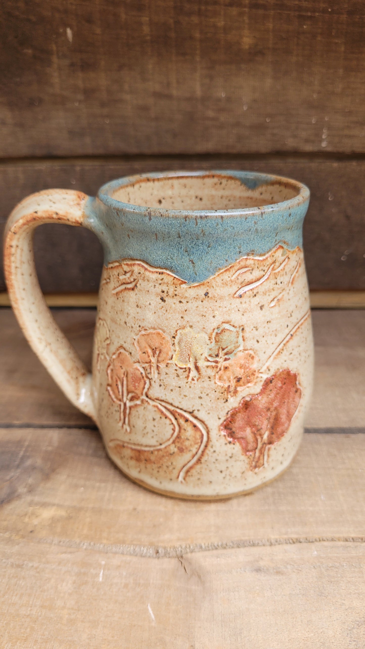 Mountain Thrown Autumn Color Mug #1 18oz