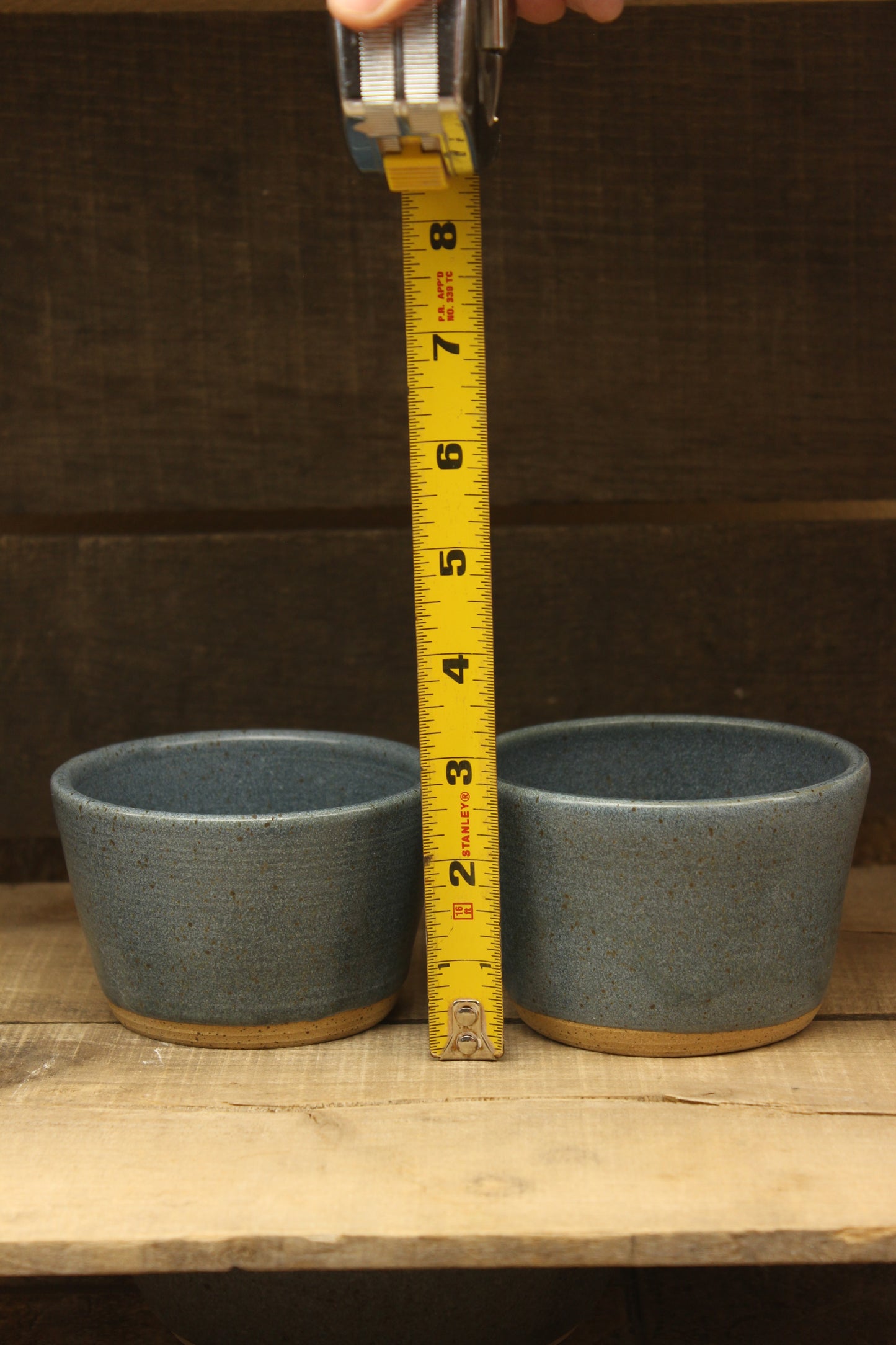 Set of 2 Satin Oribe Wheelthrown Ramekins