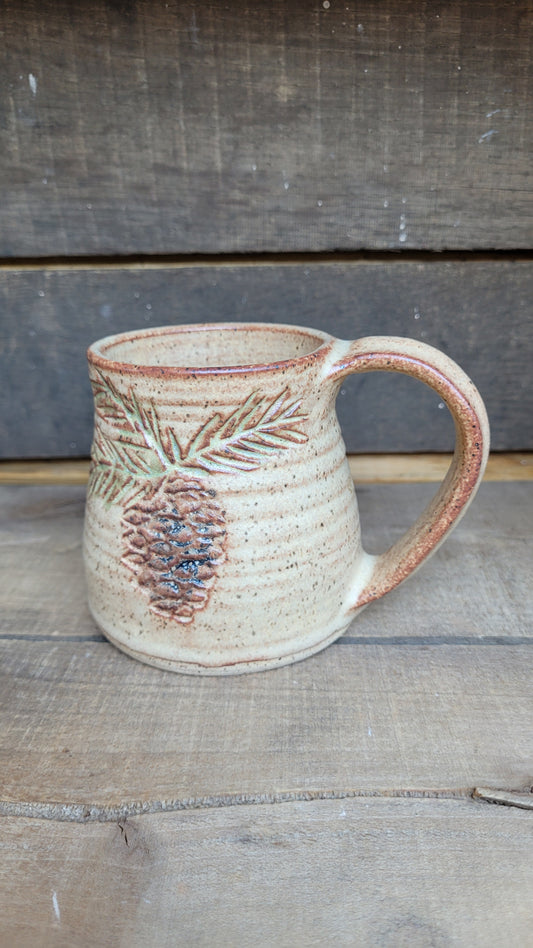 Mountain Thrown Pine Bough Mug #2 10oz