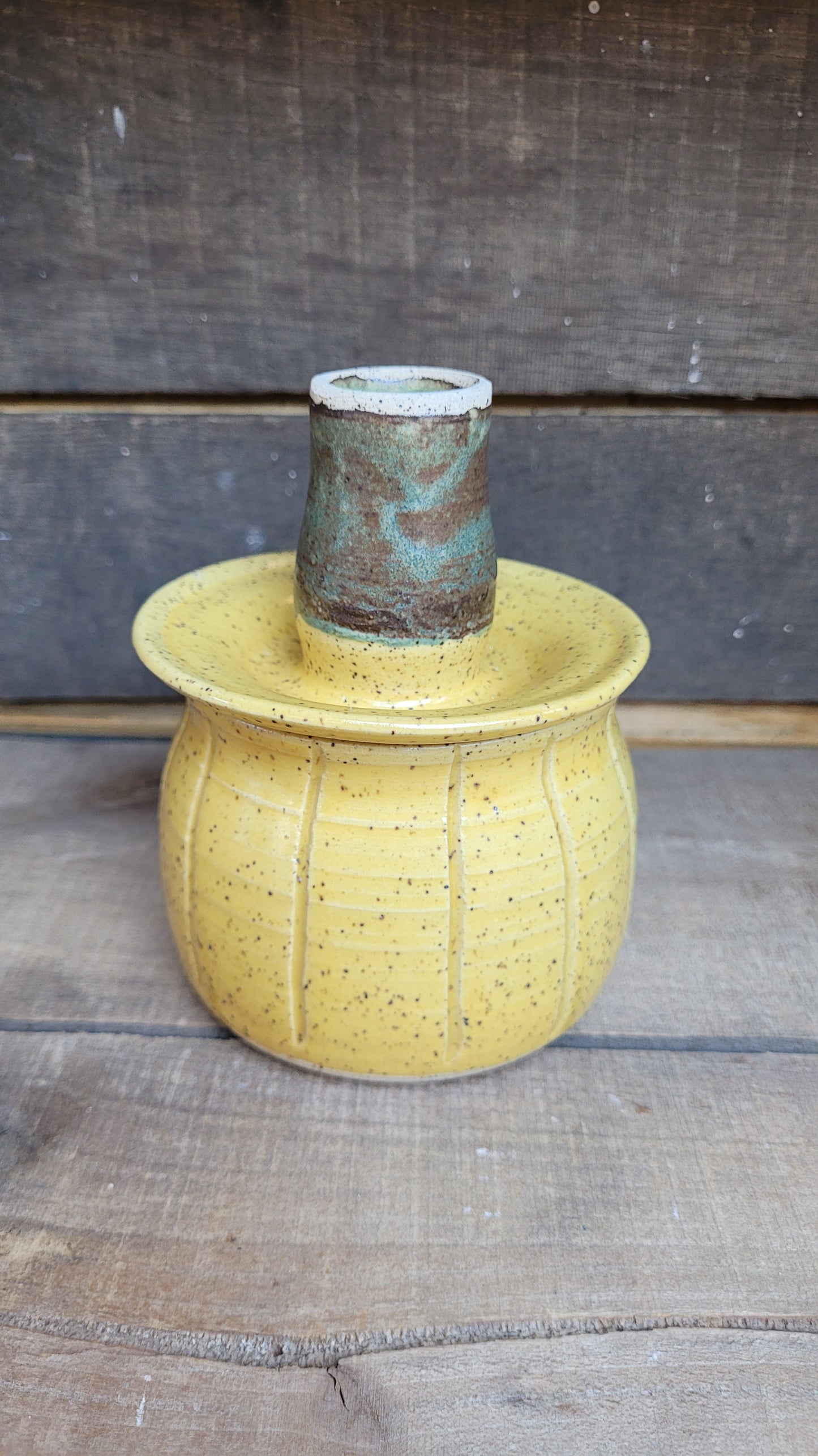 Yellow Speckled Pumpkin Jar 12oz