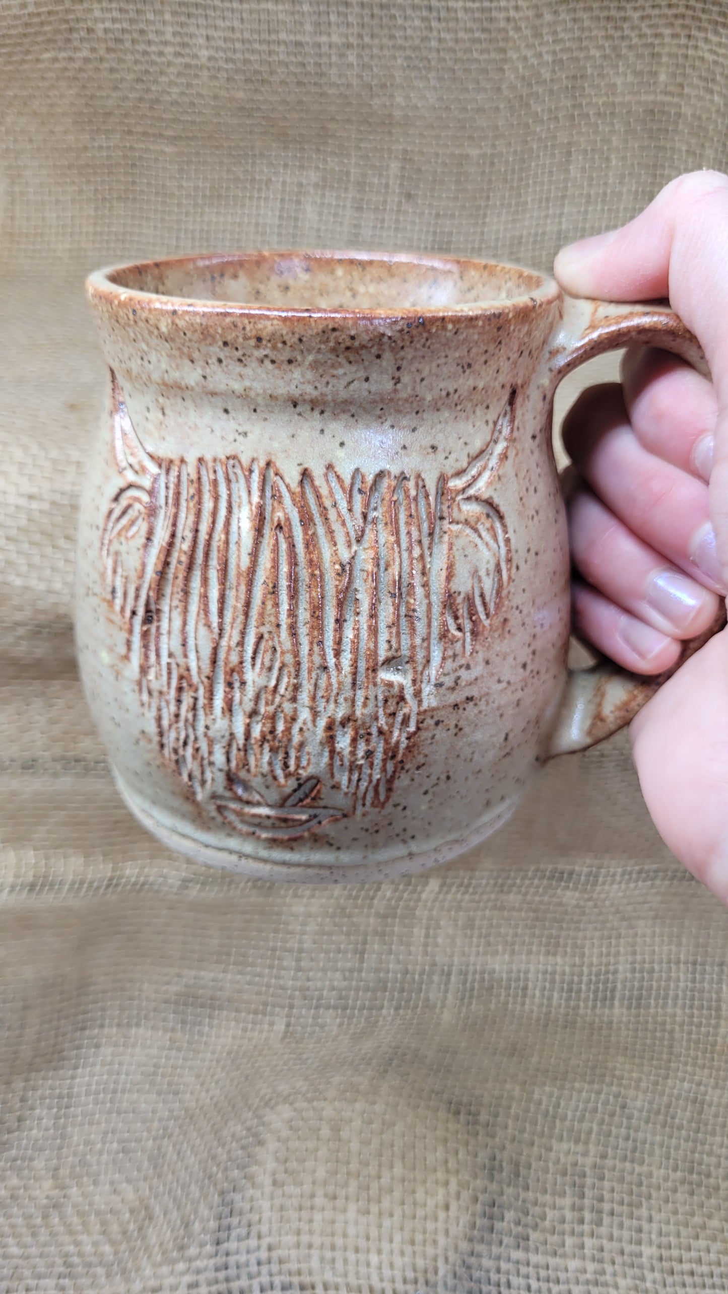 2nd - Handcarved Highlander Wheelthrown Mug 18oz