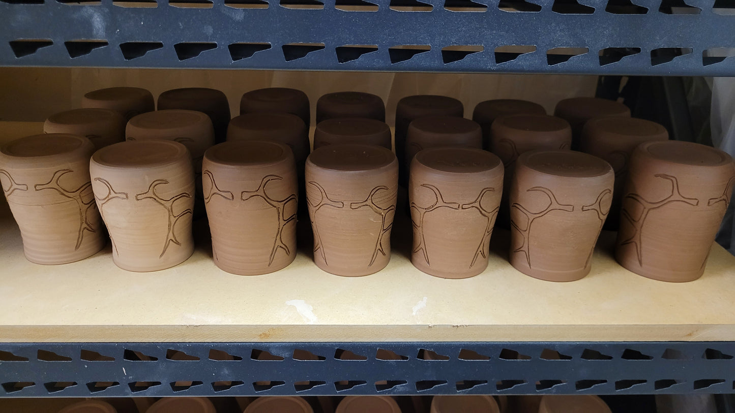 April Mountain Thrown Antler Tumblers