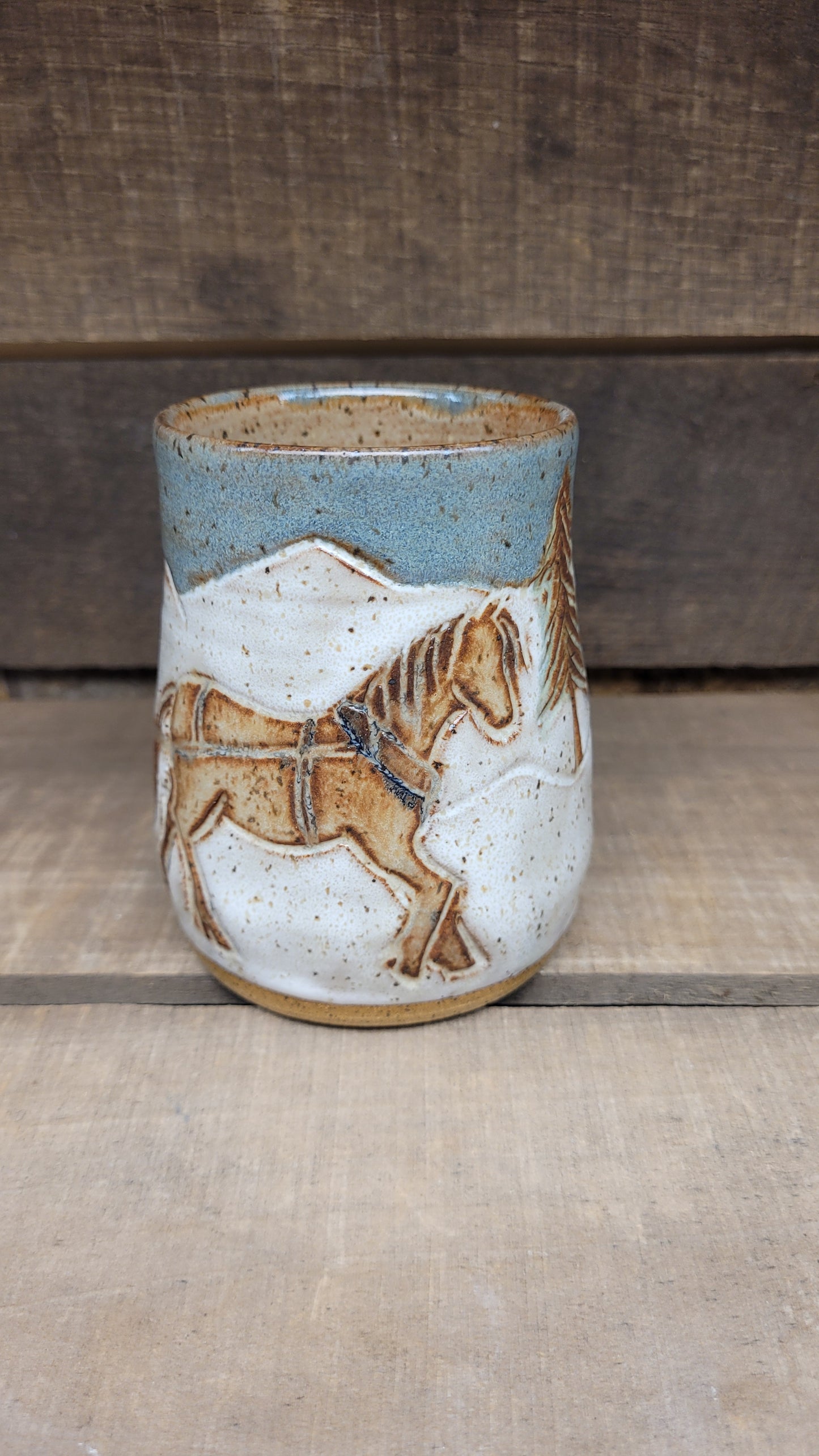 One Horse Open Sleigh Tumbler 13oz