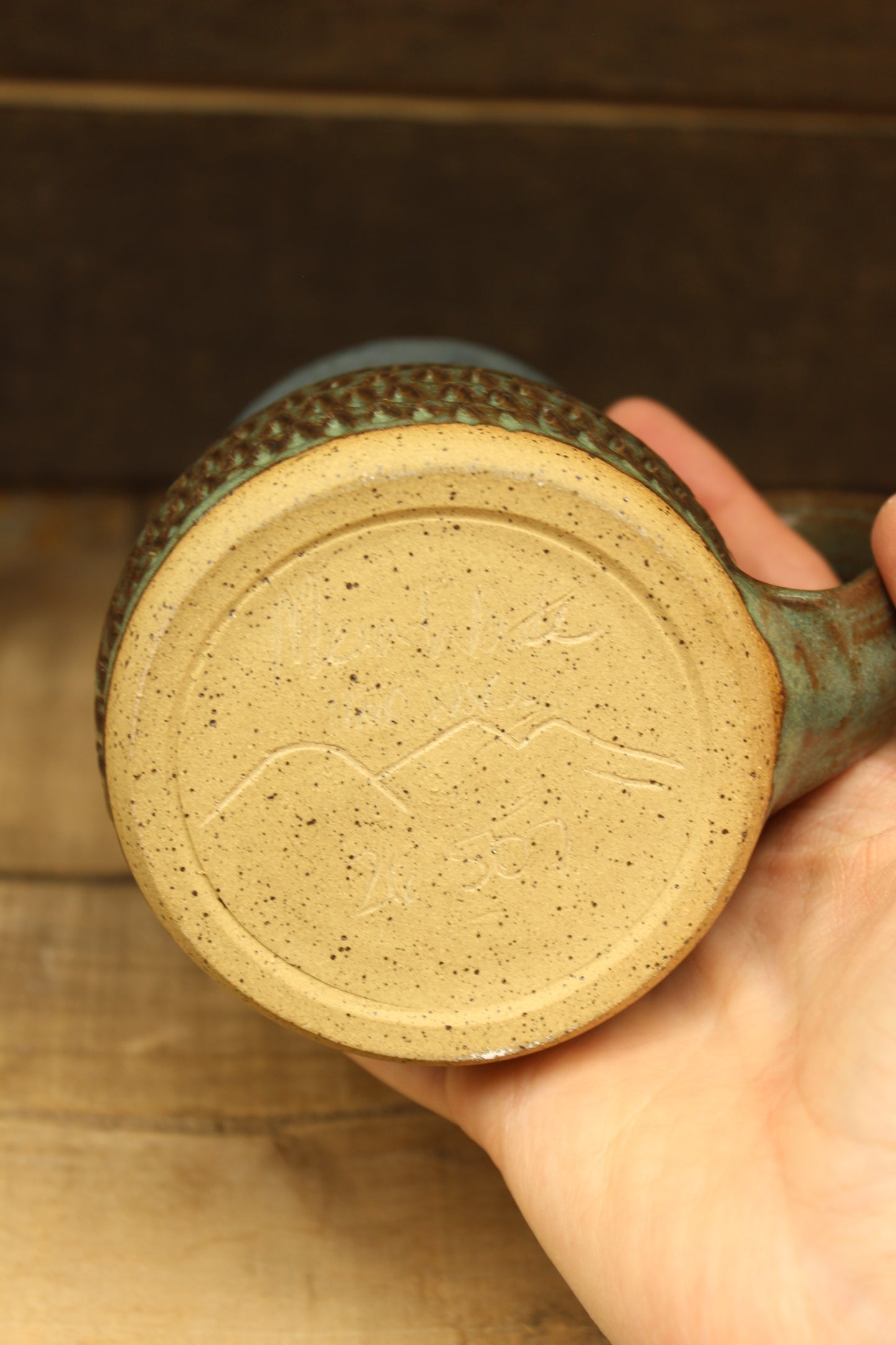 Mountain Thrown Textured Forest Mountain Mug 14oz