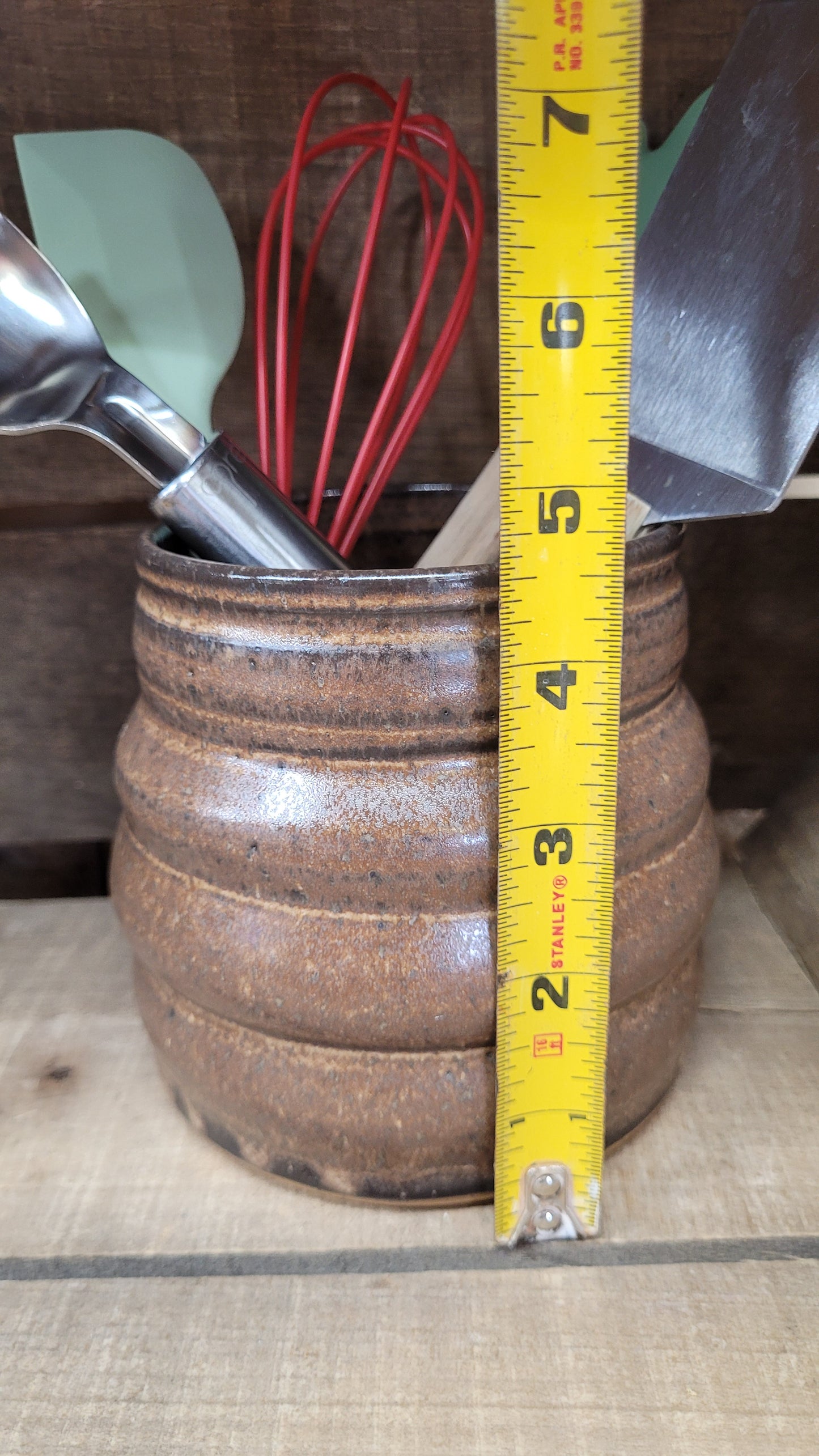 Cacao Bubble Mini Utensil Crock