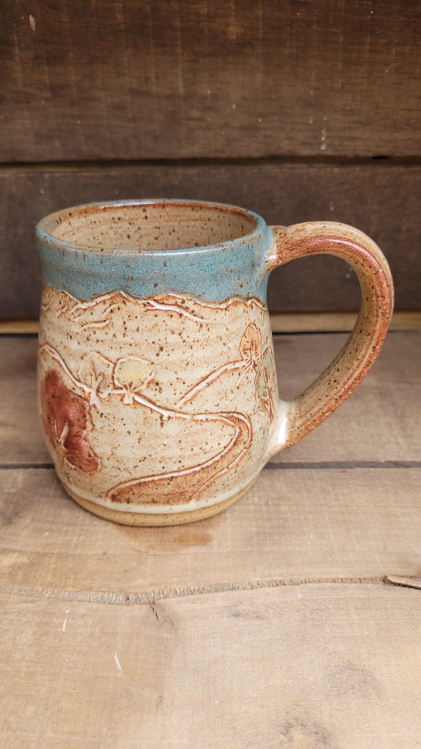 Mountain Thrown Autumn Color Mug 16oz