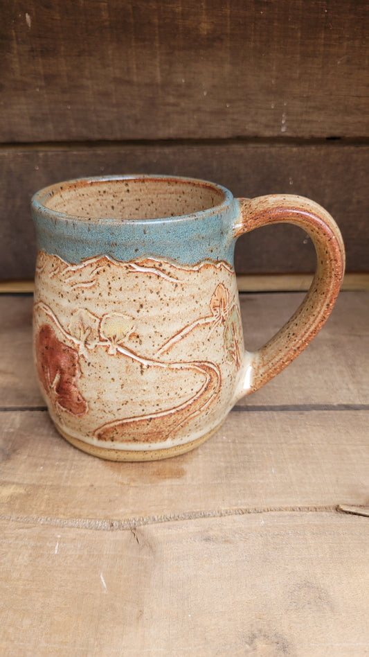 Mountain Thrown Autumn Color Mug 16oz
